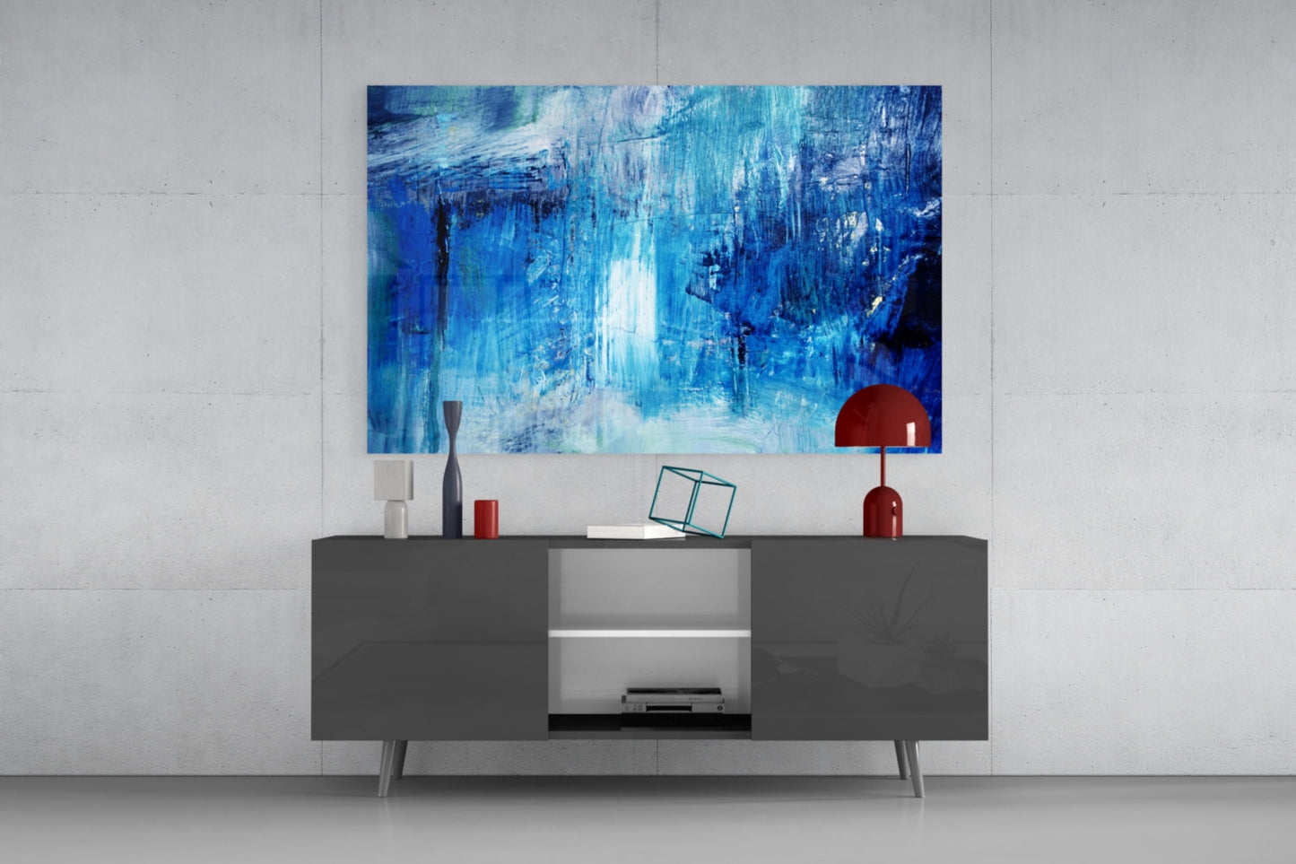 Abstract Glass Wall Art