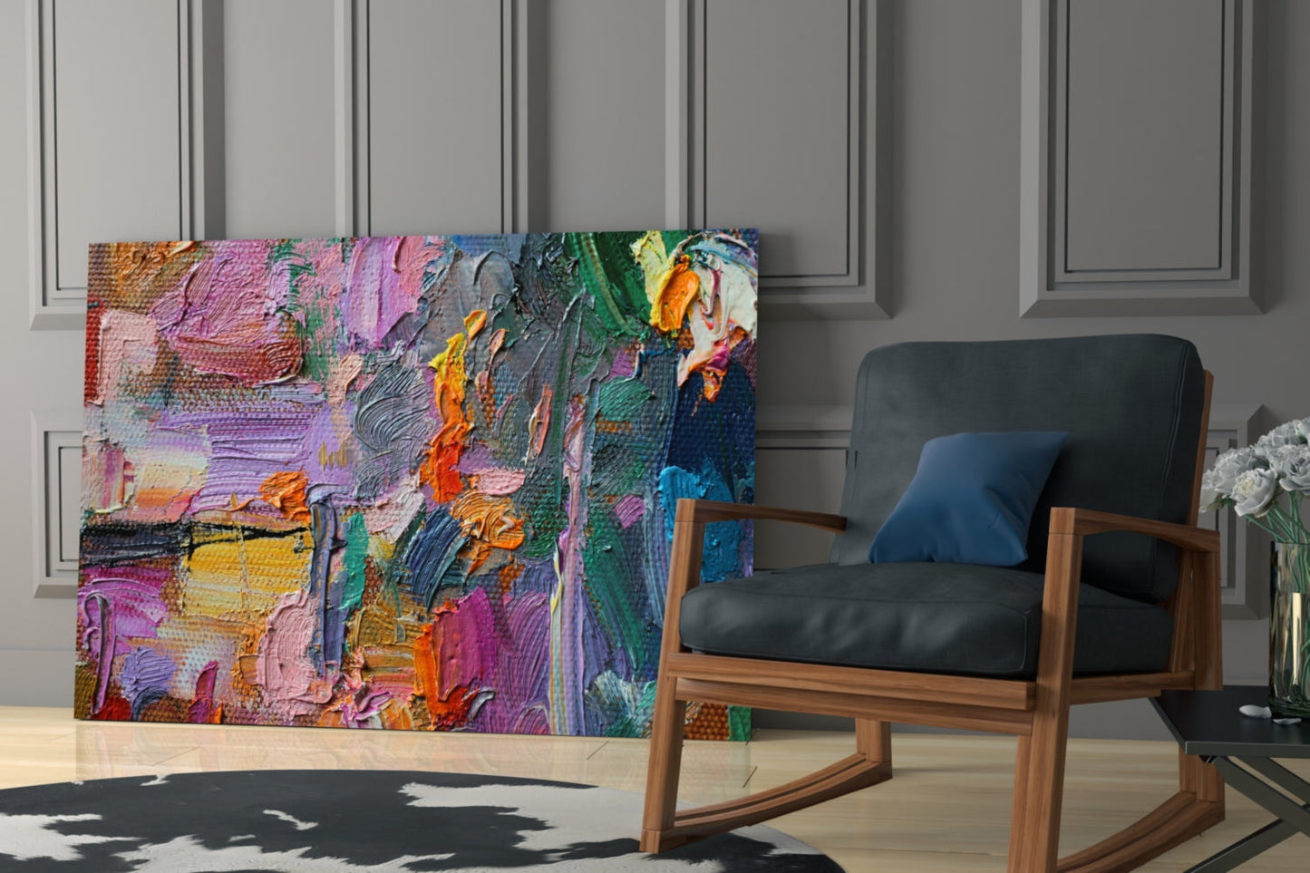 Abstract Glass Wall Art