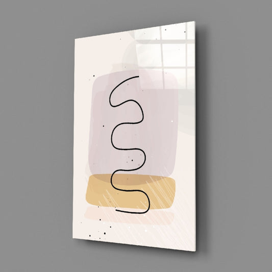 Abstract Shapes Glass Wall Art