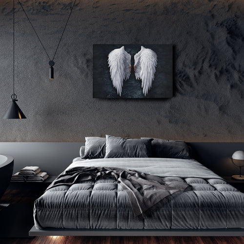 Banksy Angel Wings Canvas Wall Art Decor - Urban Street Art Poster