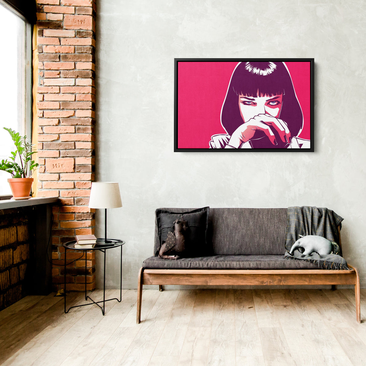 Pulp Fiction Canvas Art – Uma Thurman Movie Wall Decor