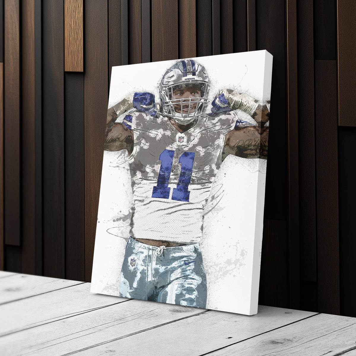 Micah Parsons Canvas Art – Dallas Cowboys Wall Decor