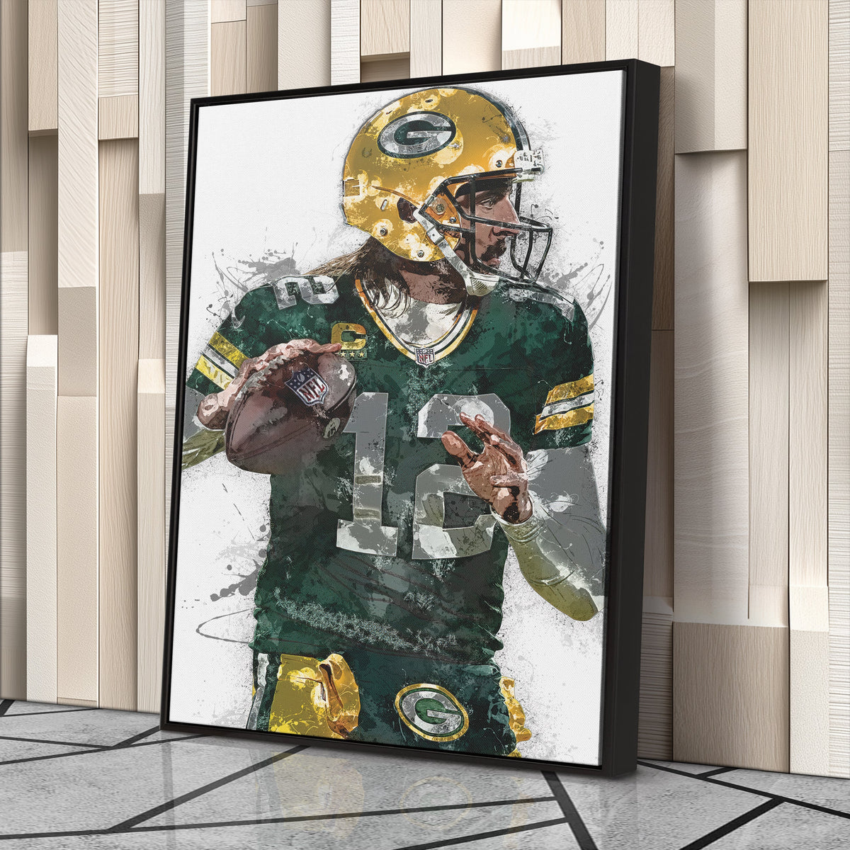 Aaron Rodgers Canvas Art – Green Bay Packers Wall Decor