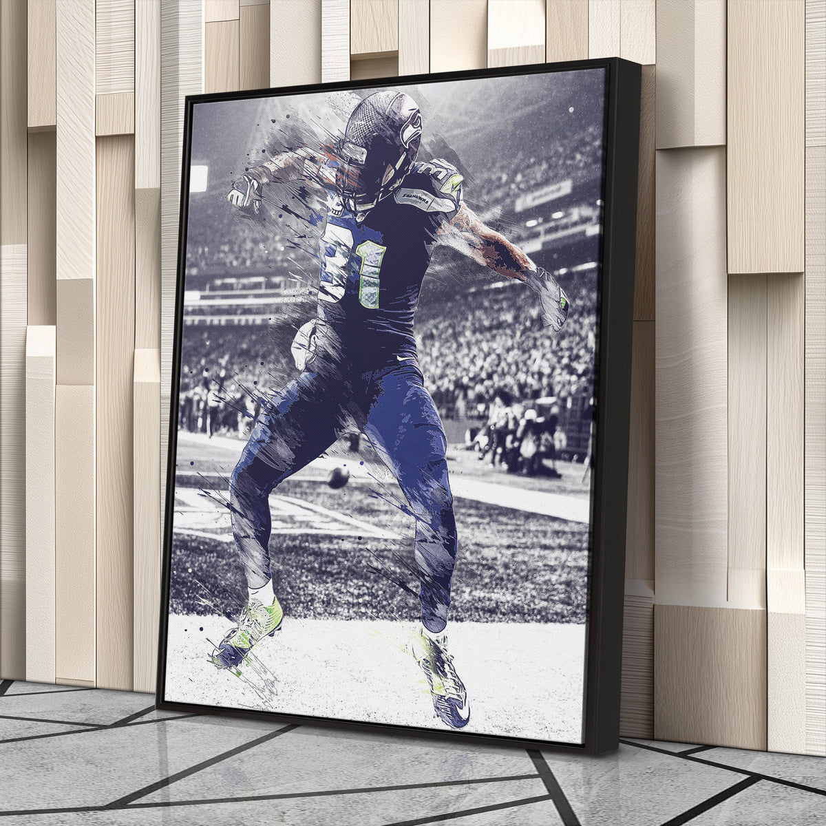 Kam Chancellor Canvas Art – Seahawks Celebration Decor