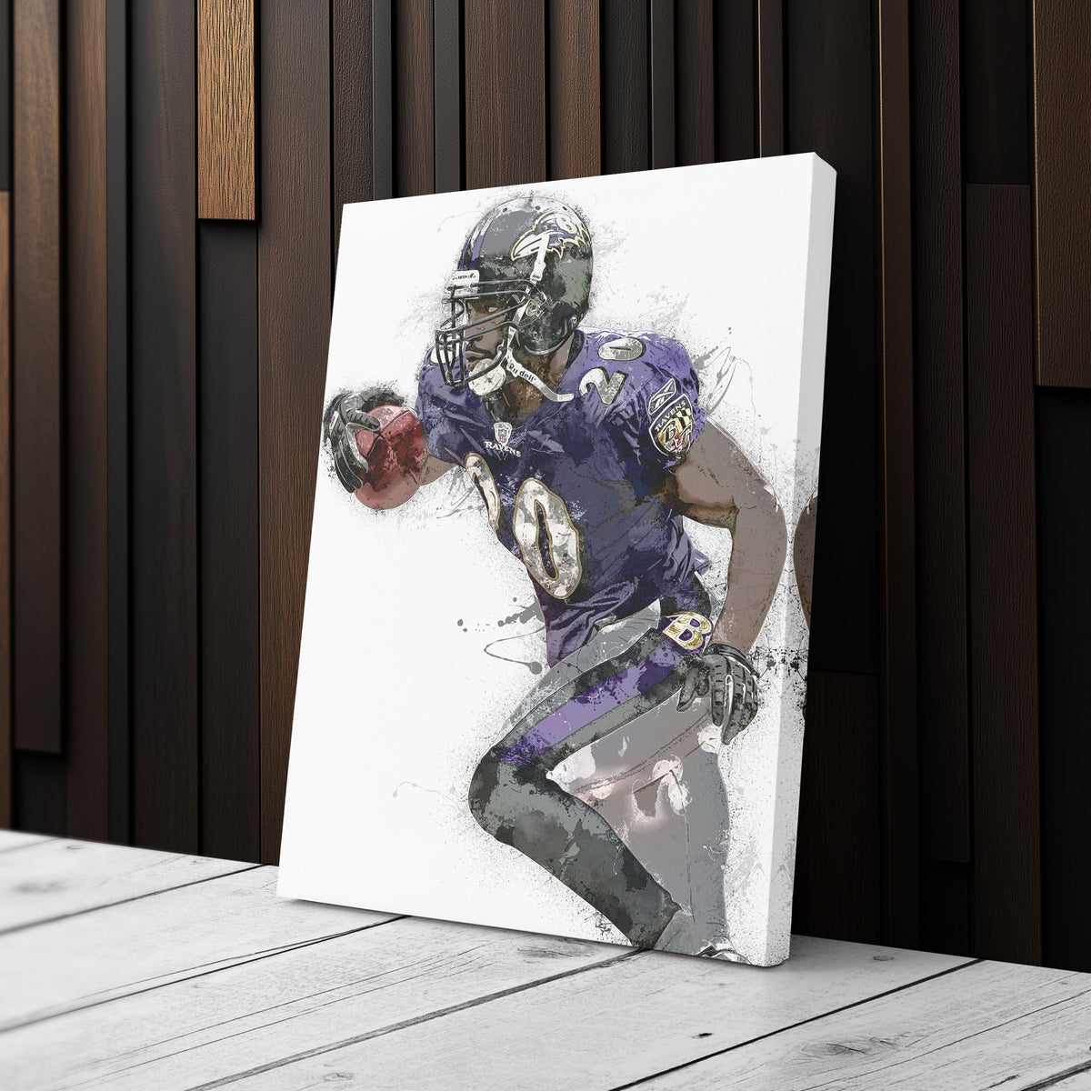 Ed Reed Canvas Art – Baltimore Ravens Wall Decor