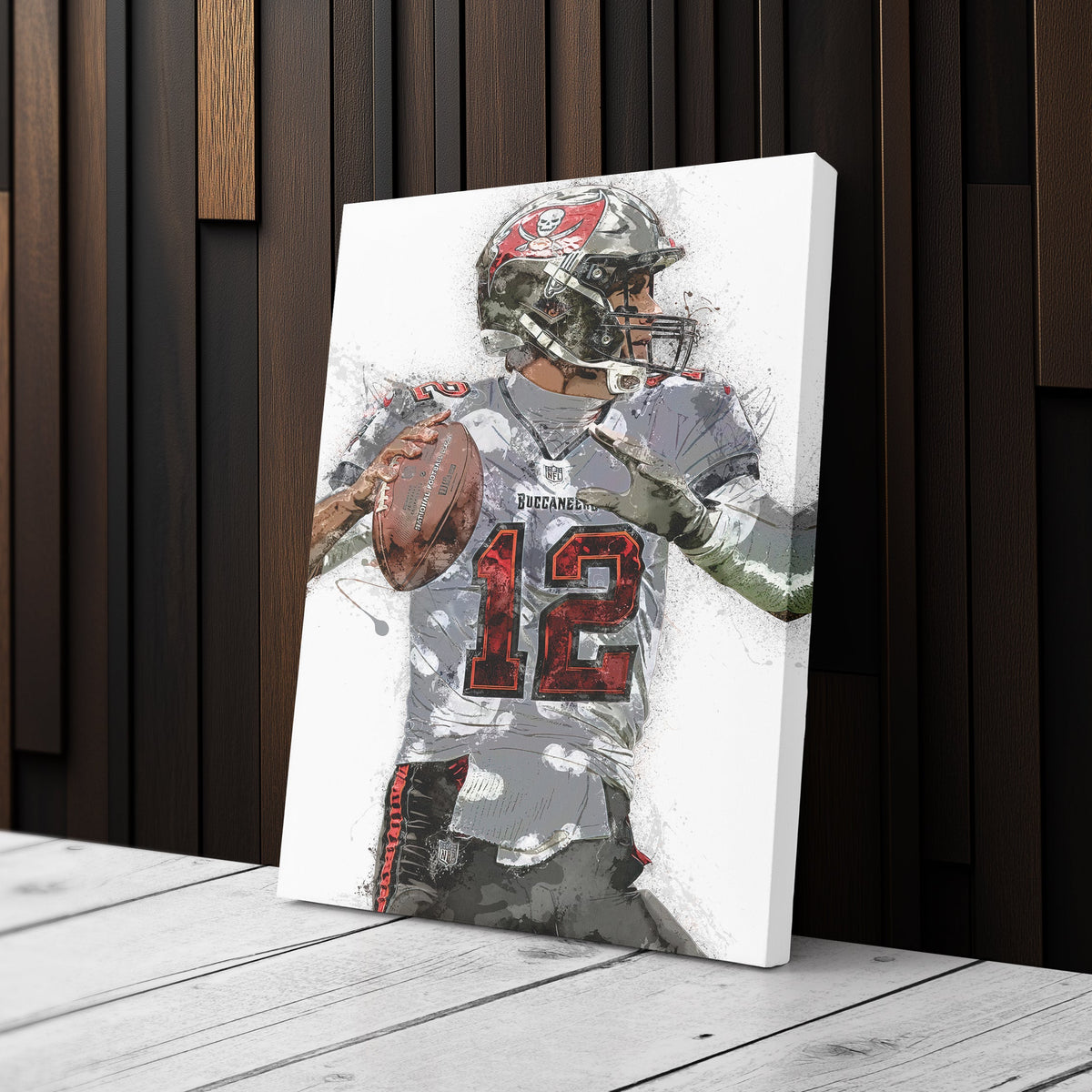 Tom Brady Canvas Art – Tampa Bay Buccaneers Wall Decor