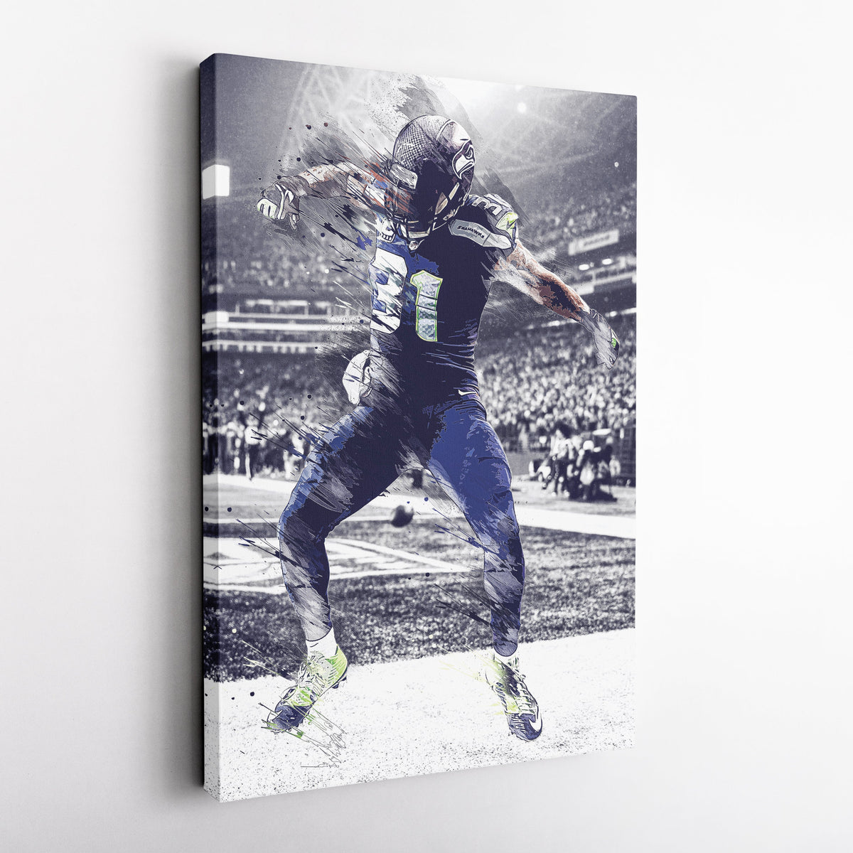 Kam Chancellor Canvas Art – Seahawks Celebration Decor