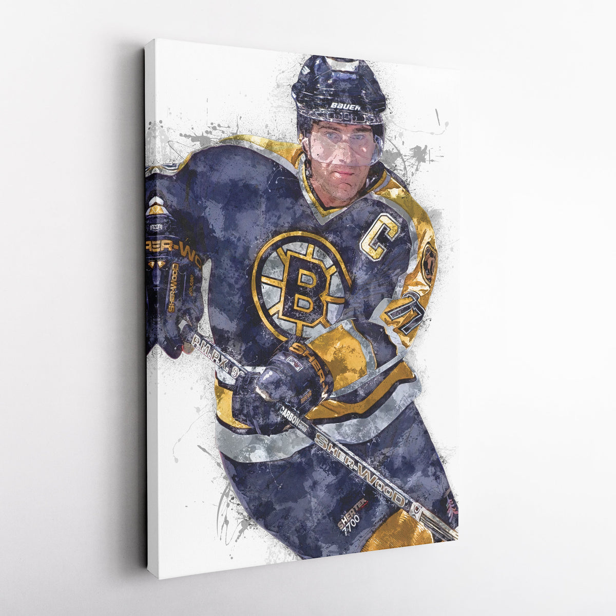 Ray Bourque Canvas Art – Boston Bruins Wall Decor