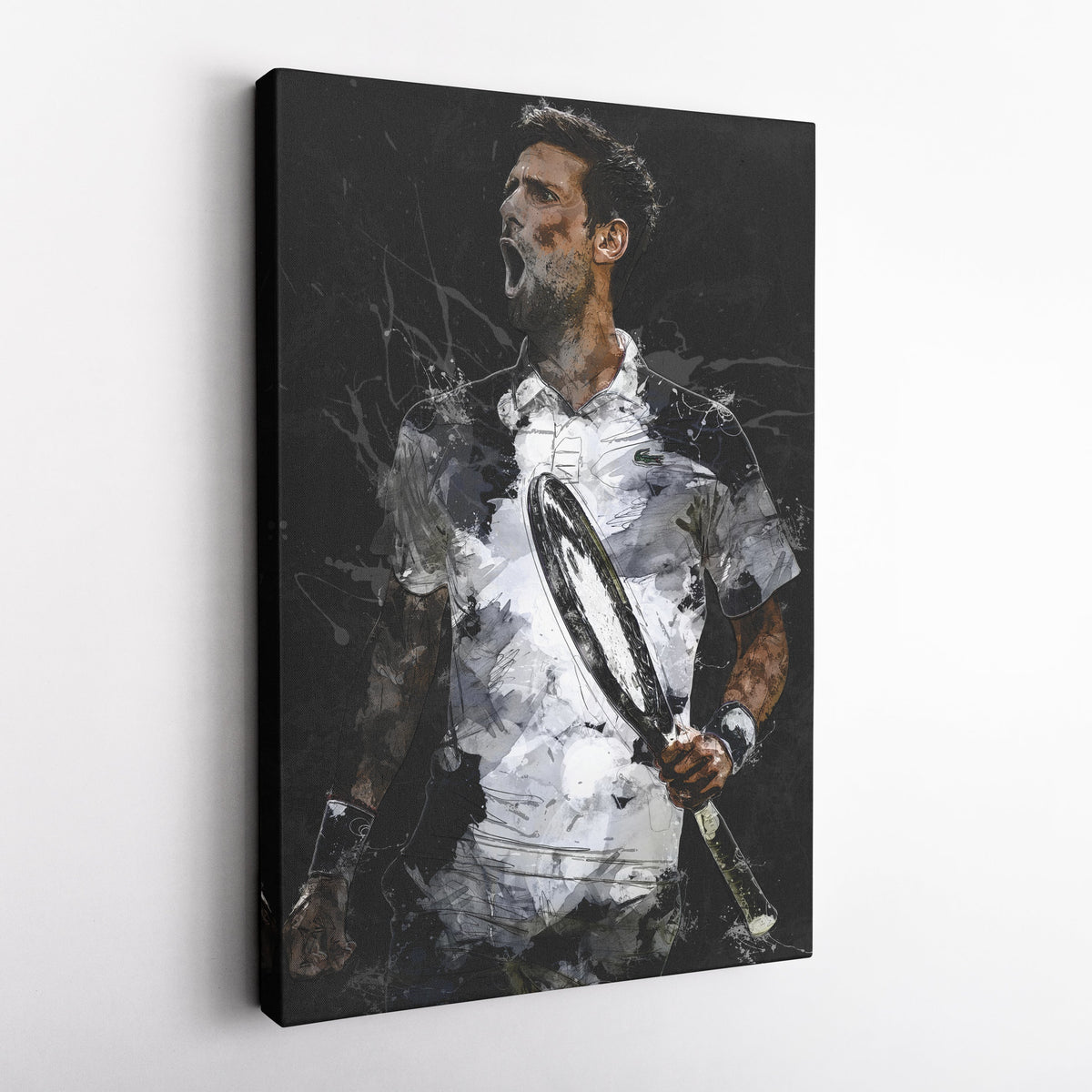 Novak Djokovic Canvas Print – Iconic Tennis Wall Art for Man Cave or Home