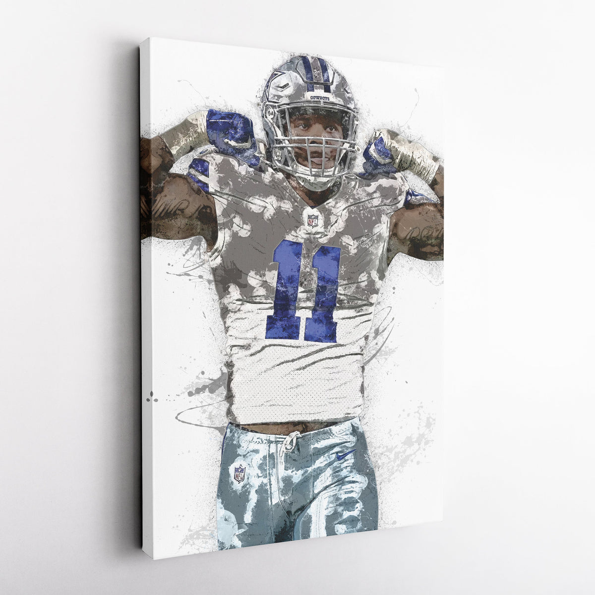 Micah Parsons Canvas Art – Dallas Cowboys Wall Decor