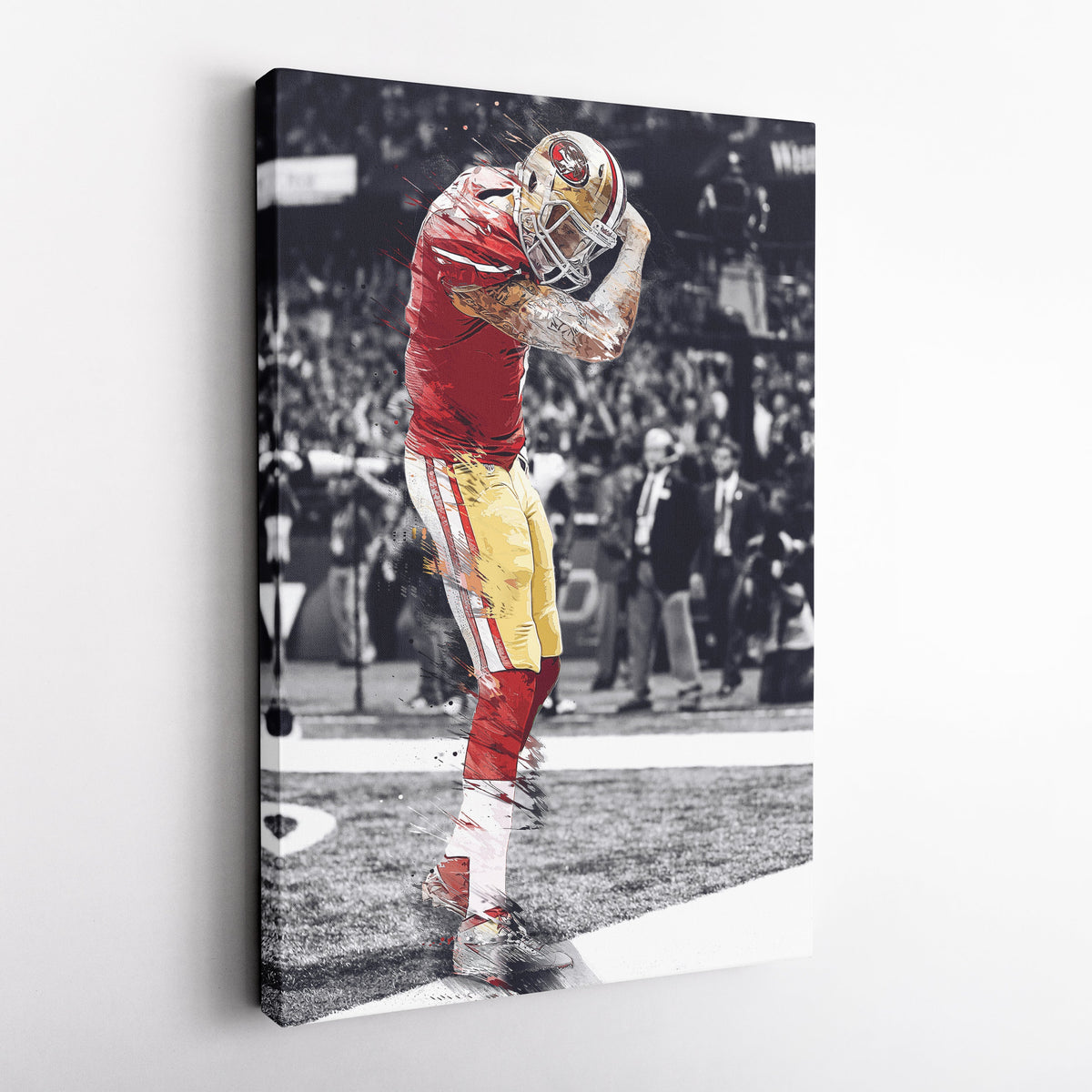 Colin Kaepernick Canvas Art – 49ers Celebration Wall Decor
