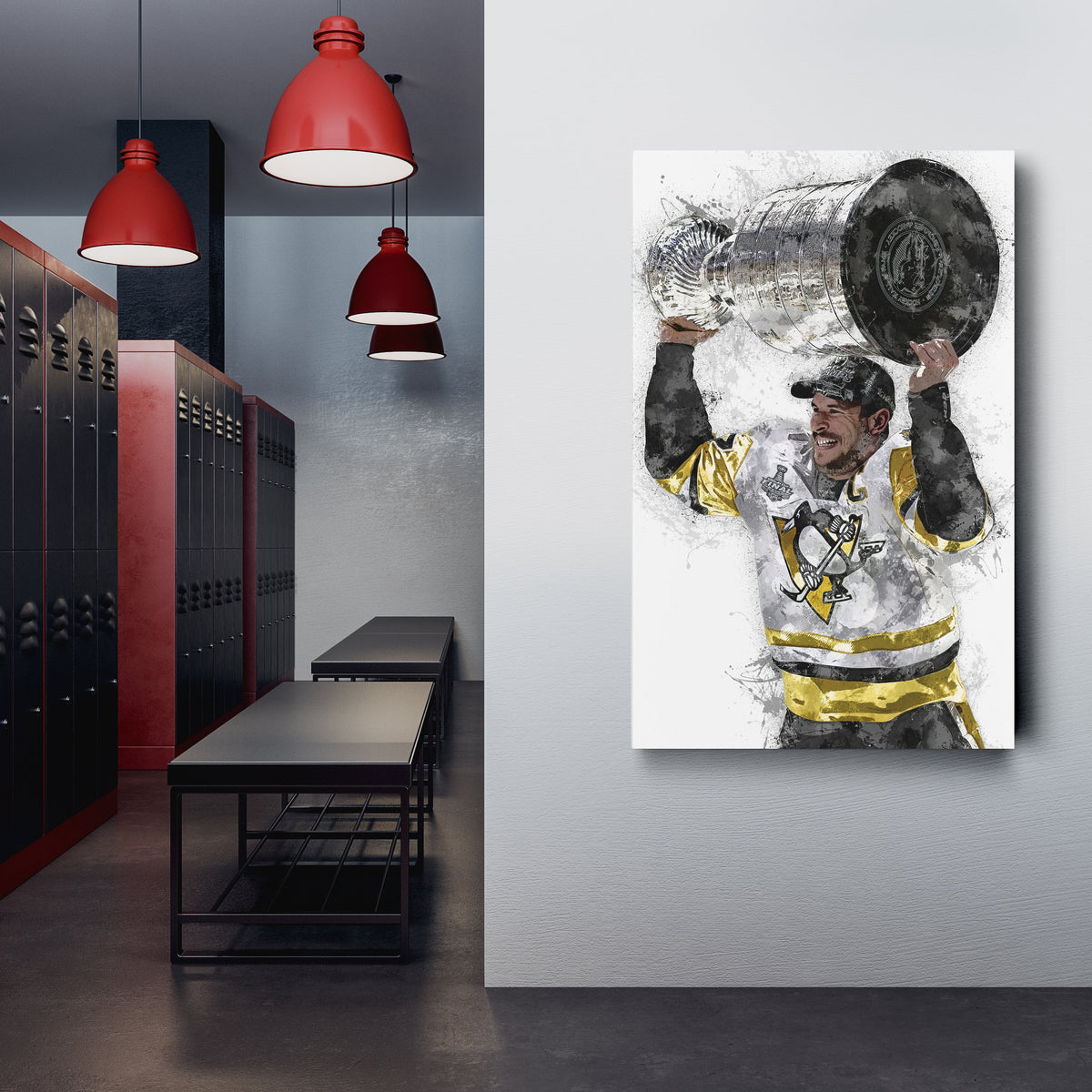 Sidney Crosby Canvas Art – Pittsburgh Penguins Wall Decor