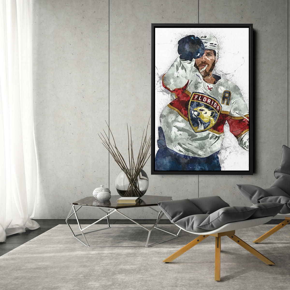 Matt Tkachuk Canvas Art – Florida Panthers Wall Decor