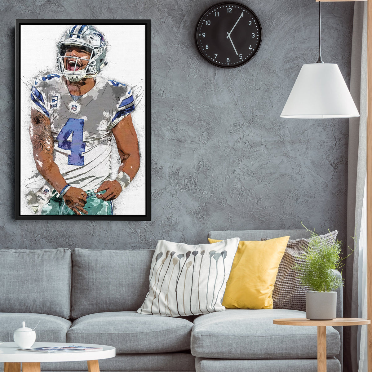 Dak Prescott Canvas Art – Dallas Cowboys Wall Decor
