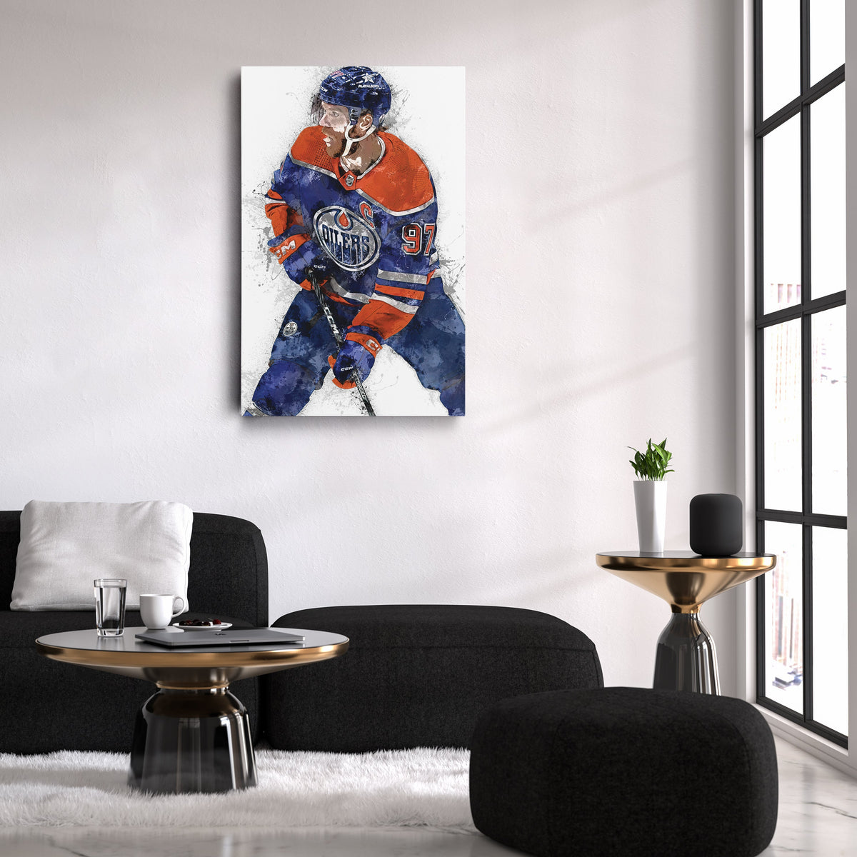 Connor McDavid Canvas Art – Edmonton Oilers Wall Decor