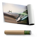 Star Wars Millennium Falcon Tie Fighter Canvas Art - The Force Awakens