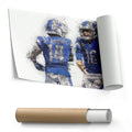 Jared Goff & Amon-Ra St. Brown Canvas Art – Detroit Lions Wall Decor